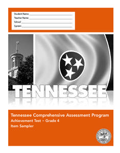 Student Name Teacher Name School System  Tennessee Comprehensive Assessment Program