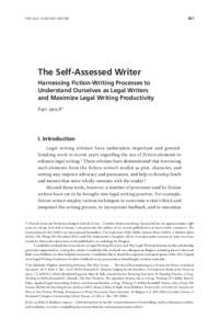 THE SELF-ASSESSED WRITER  187 The Self-Assessed Writer Harnessing Fiction-Writing Processes to