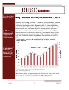 DHSC Statsheet Delaware Health Statistics Center Division of Public Health Department of Health and Social Services