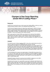 Import Cargo Reporting fact sheet