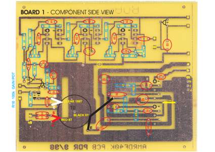 BOARD 1 - COMPONENT SIDE VIEW C9 102 R7 39k