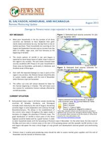 EL SALVADOR, HONDURAS, AND NICARAGUA Remote Monitoring Update August[removed]Damage to Primera maize crops expected in the dry corridor