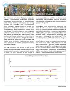 Fall[removed]UAF Sustainable Village GROUND TEMPERATURE DATA  The University of Alaska Fairbanks Sustainable