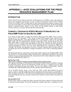 San Rafael Reef / Quitchupah Creek / Interstate 70 in Utah / Environmental impact statement / Muddy Creek / San Rafael River / Area of Critical Environmental Concern / Utah / San Rafael Swell / Geography of the United States