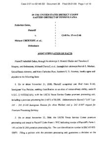 Case 2:07-cvSD Document 28  FiledPage 1 of 19 IN THE UNITED STATES DISTRICT COURT EASTERN DISTRICT OF PENNSYLVANIA