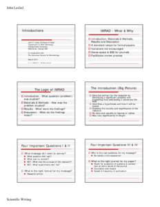 IMRAD / Medical research / Science / Information / Abstract / Scientific literature / Readability / Question / Scientific writing / Technical communication / Technology / Academic literature