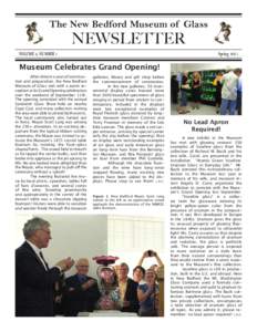 The New Bedford Museum of Glass  NEWSLETTER VOLUME 4, NUMBER 1