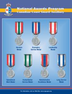 United States Coast Guard Auxiliary / Humanitarian Service Medal / Rescue / Canadian Coast Guard / Canadian Coast Guard Auxiliary