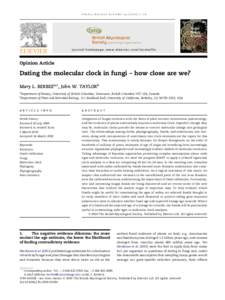 Dating the molecular clock in fungi - how close are we?