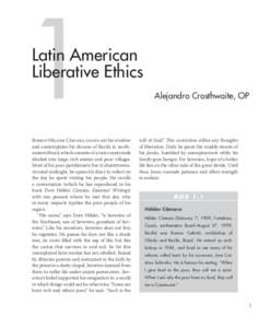 1  Latin American Liberative Ethics  Bishop Hélder Câmara looks out his window