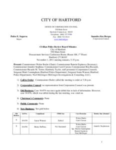 CITY OF HARTFORD OFFICE OF CORPORATION COUNSEL 550 Main Street Hartford, Connecticut[removed]Telephone: ([removed]Fax: ([removed]