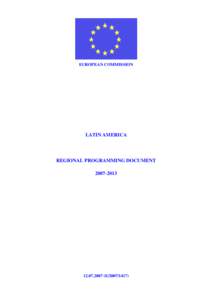 EUROPEAN COMMISSION  LATIN AMERICA REGIONAL PROGRAMMING DOCUMENT[removed]