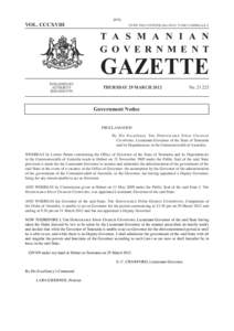 SG Lieutenant-Governor Proclamation 29 March 2012.indd