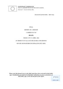 Health / Bovine spongiform encephalopathy / Mechanically separated meat / Stunning / Specified risk material / Beef / Slaughterhouse / Livestock / Veterinary physician / Meat industry / Agriculture / Food and drink