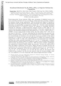 The Open-Access Journal for the Basic Principles of Diffusion Theory, Experiment and Application  Scandium-Substituted Na3 Zr2 (SiO4 )2 (PO4 ) as Superior Sodium-Ion Conductors Frank Tietz, Qianli Ma, Marie Guin, Sahir N