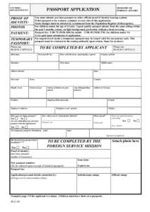 Passport Application Details