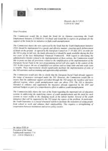 Yei /  South Sudan / Maroš Šefčovič / European Commission / YEI / Unemployment / European Social Fund / European Union / Economics / Economy of the European Union / Central Equatoria / Equatoria