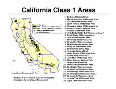 Sierra National Forest / Stanislaus National Forest / Humboldt-Toiyabe National Forest / Ansel Adams Wilderness / Inyo National Forest / Emigrant Wilderness / Ventana Wilderness / Wilderness / National Landscape Conservation System / Geography of California / Protected areas of the United States / California