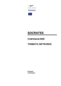 SOCRATES COMPENDIUM 2002 THEMATIC NETWORKS European Commission