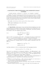 c 2000 Society for Industrial and Applied Mathematics  SIAM J. MATRIX ANAL. APPL. Vol. 21, No. 4, pp. 1300–1317