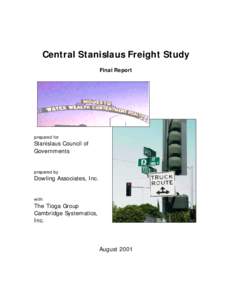 Central Stanislaus Freight Study Final Report prepared for  Stanislaus Council of