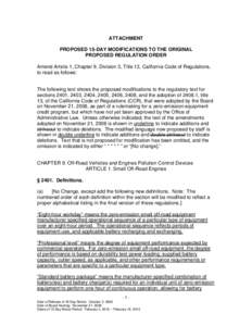 Pollution / Air pollution / Air dispersion modeling / Sustainable transport / California Air Resources Board / Emissions trading / Not-To-Exceed / Super Ultra Low Emission Vehicle / Environment / Atmosphere / Emission standards