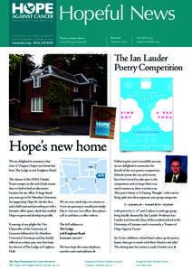 Hopeful News Issue 20 Autumn 2011 News, events, dates and all things Hopeful!