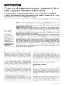 Blood tests / Arthritis / Autoimmune diseases / Acute phase proteins / Rheumatoid arthritis / Erythrocyte sedimentation rate / C-reactive protein / Pain scale / Rheumatoid factor / Medicine / Health / Rheumatology