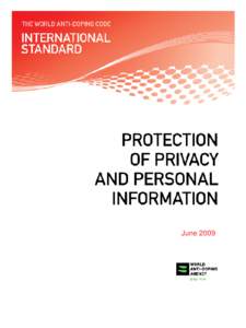 Privacy / Human behavior / Doping / Olympics / World Anti-Doping Agency / Use of performance-enhancing drugs in sport / Personally identifiable information / Information privacy / Internet privacy / Drugs in sport / Sports / Ethics