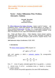 Aerodynamics / Navier–Stokes equations / Euler equations / Surfaces / Differential equations / Operator theory / Method of characteristics / Heat equation / Calculus / Mathematical analysis / Partial differential equations