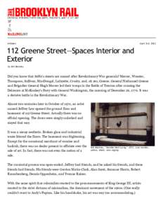 ArtSeen  April  3rd,  Greene Street—Spaces Interior and Exterior