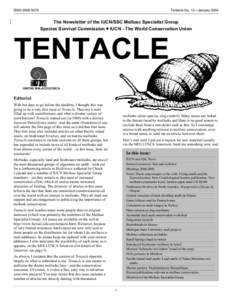 ISSNTentacle No. 12—January 2004 The Newsletter of the IUCN/SSC Mollusc Specialist Group Species Survival Commission • IUCN - The World Conservation Union