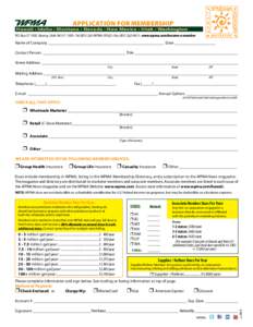 Application for Membership  Hawaii • Idaho • Montana • Nevada • New Mexico • Utah • Washington P.O. Box, Murray, Utah • TelWPMA (9762) • Fax • www.wpma.com/be