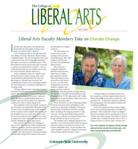 FallLiberal Arts Faculty Members Take on Climate Change I