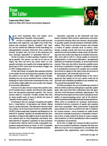 From the Editor Guanrong (Ron) Chen Editor-in-Chief, IEEE Circuits and Systems Magazine  N