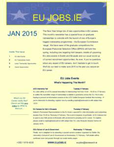 European Personnel Selection Office / European Movement Ireland / .eu / EU Concours / Committee of the Regions / Traineeship scheme of the European Commission / European Union / Europe / Civil Service of the European Union
