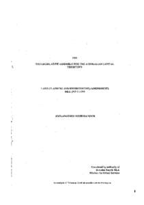 1999 THE LEGISLATIVE ASSEMBLY FOR THE AUSTRALIAN CAPITAL TERRITORY LAND (PLANNING AND ENVIRONMENT) (AMENDMENT) BILL (NO[removed]