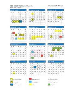 Columbia Falls Schools  SD6[removed]School Calendar August 2013 July 2014 -