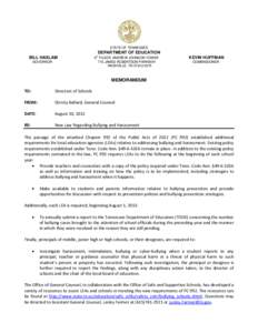 Bullying / Social psychology / Human behavior / Persecution / School bullying / Cyber-bullying / Anti-bullying legislation / New Jersey Anti-Bullying Bill of Rights Act / Ethics / Abuse / Behavior