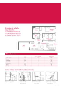 Ejemplo de cálculo de potencias Vivienda en Valladolid con aislamiento térmico y situada hacia el Norte