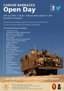 Carver Barracks  Open Day Follow us on: