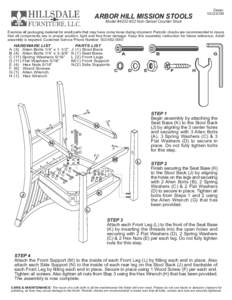 HILLSDALE  ARBOR HILL MISSION STOOLS Date: [removed]