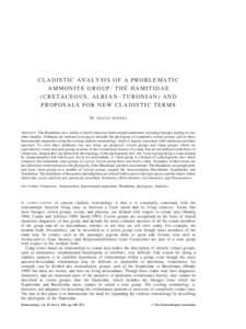 CLADISTIC ANALYSIS OF A PROBLEMATIC AMMONITE GROUP: THE HAMITIDAE (CRETACEOUS, ALBIAN ± TURONIAN) AND PROPOSALS FOR NEW CLADISTIC TERMS by