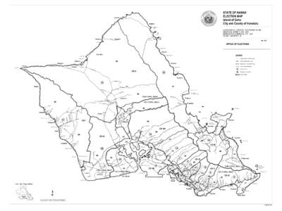 STATE OF HAWAII ELECTION MAP Island of Oahu City and County of Honolulu  Kawela