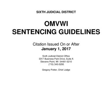2017 OWI Guidelines District 6