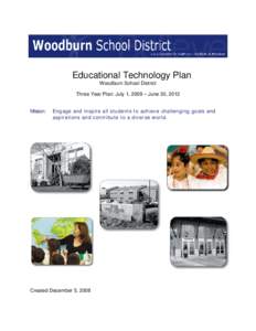 Proposed Outline for District Technology Plan[removed] – [removed]