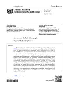 A/69/84–E[removed]United Nations General Assembly Economic and Social Council