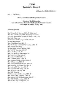 立法會 Legislative Council LC Paper No. CB[removed]Ref  :
