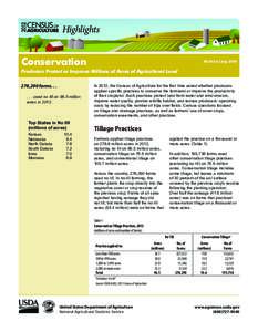 Highlights Conservation ACH12-6/July[removed]Producers Protect or Improve Millions of Acres of Agricultural Land