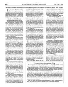 Page 5  AUTISM RESEARCH REVIEW INTERNATIONAL Vol. 20, No.3, 2006